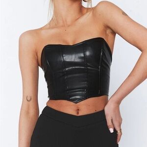 BRAND NEW PRINCESS POLLY LEATHER TOP